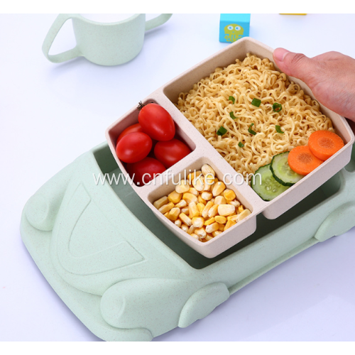 Cartoon Car Shape Tableware Set for Baby